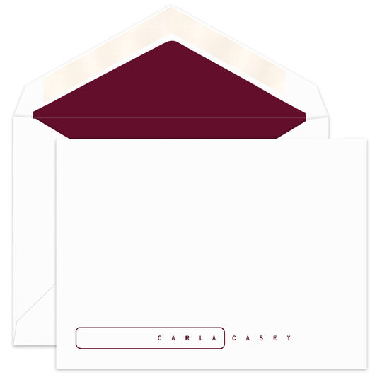 Carla Flat Note Cards  - Raised Ink